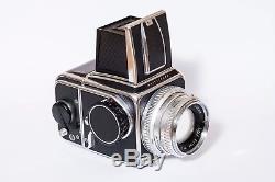 Hasselblad 500c Medium Format Camera with silver 80mm Carl Zeiss Lens and Back