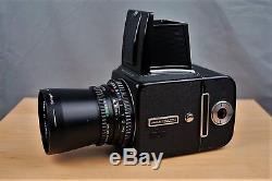 Hasselblad 500cm C/M Black, Carl Zeiss 50mm T Lens, WLF, A12 Back & Manual
