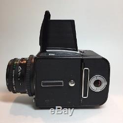 Hasselblad 501C Black withPlanar C 80mm f/2.8 T Lens + 2 Backs + Prism Finder