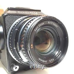 Hasselblad 501C Black withPlanar C 80mm f/2.8 T Lens + 2 Backs + Prism Finder