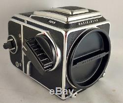 Hasselblad 501cm body with A12 back Acute Matte screen and waist level ex++