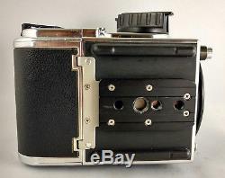 Hasselblad 501cm body with A12 back Acute Matte screen and waist level ex++