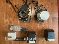 Large Lot Kowa 6 And Super 66 2 Lenses 2 Extra Backs, Focus Screen, View Finder