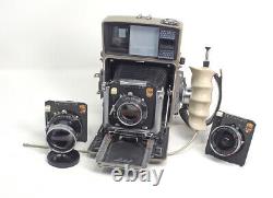 Linhof 70 Camera Complete 3 Lenses With Cams 2 Rollex Film Backs