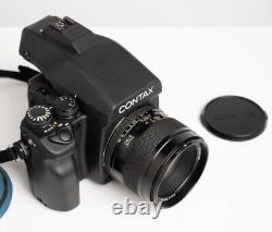 MINTCONTAX 645 Film Camera AE Finder + Planar 80mm f2 Lens + MFB-1A Film back