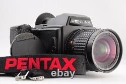 MINT LENS Pentax 645 + SMC A 45mm f/2.8 + 120 Film Back with Strap From Japan