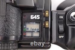 MINT LENS Pentax 645 + SMC A 45mm f/2.8 Lens + 120 Film Back with Cap From JPN