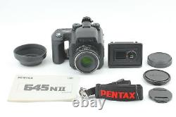 MINT Pentax 645NII Medium Format Film Camera FA 75mm Lens 120 Film back JAPAN