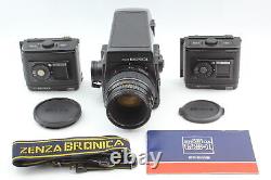 MINT ZENZA BRONICA GS-1 AE Finder PG MACRO 110mm f/4 Lens 6x7 Back x2 JAPAN