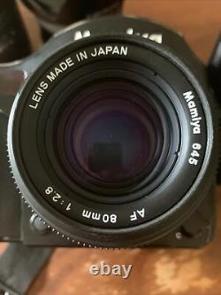 Mamiya 645AFD with 4 lenses, film backs