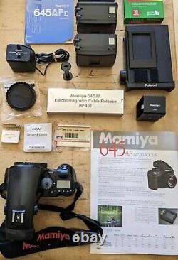 Mamiya 645AF Medium Format Camera + 150mm AF Lens, 3 Backs + LOTS OF EXTRAS