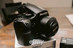 Mamiya 645 AFD II with Af80/2.8 D Lens, Mamiya 80mm F/1.9 Lens& 2 120 film backs