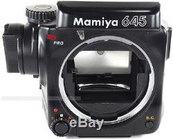 Mamiya 645 PRO Body with Film Back HA401 + AE Prism Finder FE401 + Crank