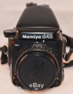 Mamiya 645 PRO-Prism Finder-80mm F/2.8-Lens-645 Film Back-645 Grip Winder