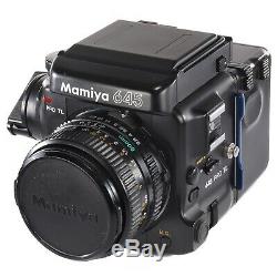 Mamiya 645 PRO TL with Sekor C 80mm 2.8 N 120 Film Back Waist Level Finder Crank