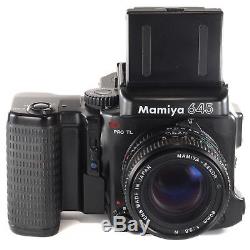 Mamiya 645 PRO TL with Sekor C 80mm f2.8 120 Film Back Waist Level Finder Y01670