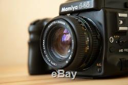 Mamiya 645 Pro + 80mm 2.8, AE Prism Finder + Motor Drive + extra film back