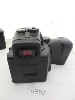 Mamiya 645 Pro Camera AE Metered Prism 80mm 2.8 Lens (2)120 Back (1) 35mm back