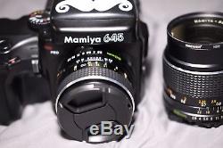 Mamiya 645 Pro Medium Format Film Camera with 80 mm and 55mm lens + 2 film back