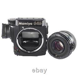 Mamiya M645 Super with Sekor C 80mm f2.8 120 Film Back Waist Level Finder Crank