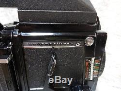 Mamiya RB67 Pro S Medium Format SLR Film Camera with prism viewfinder + back