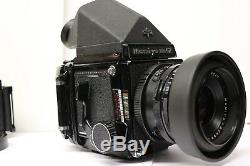 Mamiya RB67 Pro S lot with 2 lenses, 5 backs, prism finder and waist level finder