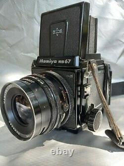 Mamiya RB67pro S with waist level finder, 120mm lens and 120 film back