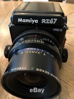 Mamiya RZ67 Pro II Body + Seiko 140mm F/4.5 + 90mm F/3.5 + Two 120 Film Backs