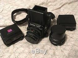 Mamiya RZ67 Pro II Medium Format SLR Film Camera with Two Lenses And Three Backs