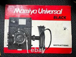 Mamiya Universal Press 6x9 Medium Format Camera w, 6x7 back & original manual