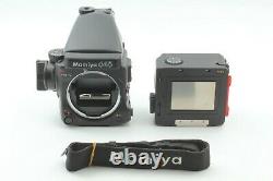 Mint withStrap Mamiya 645 Pro TL Body + AE Prizm Finder 120 Film Back From Japan