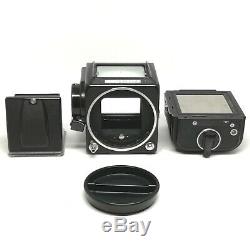 NEAR MINT Hasselblad 500 CM C/M Black with A12 II 120 Film Back From Japan 317