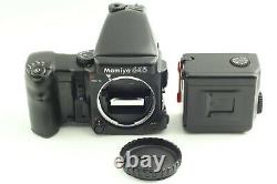 NEAR MINT Mamiya 645 Pro TL Body with AE Prism Finder 120 Film Back from JAPAN