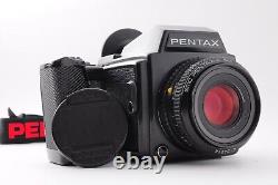 NEAR MINT Pentax 645 + SMC A 75mm f/2.8 + 120 Filmback + Cap & Strap FromJPN