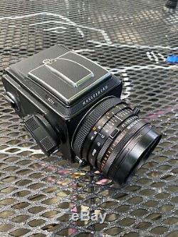 N. MINTHASSELBLAD 501c Camera A12 Film Back View Finder Zeiss 80mm CF Lens