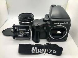 N MINT MAMIYA 645 Pro + SEKOR C 80mm F4 + AE Finder + Winder Grip + 120 Back