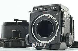 N MINT Mamiya RB67 Pro S Medium Format Body 120 film back x2 From JAPAN #688