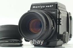 N MINT with Hood Mamiya RB67 Pro SD K/L KL 127mm f/3.5 L + 120 Film Back Japan