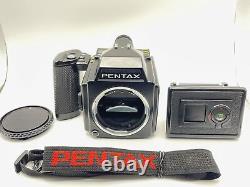 N MINT with Strap Pentax 645 Medium Format Camera Body 120 Film Back From JAPAN