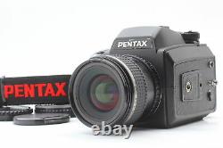 Near MINT Pentax 645NII NII FA 45mm f/2.8 AF Lens, 120 Film Back, Strap JAPAN