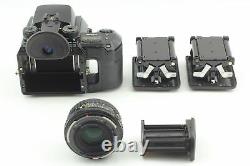 Near MINT Pentax 645N Medium Format Camera A 75mm Lens Film Backs From JAPAN