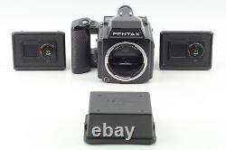 Near MINT with 2 × 120 FilmBack Pentax 645 Medium Format Camera Body From JAPAN