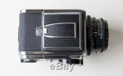 Near Mint Hasselblad 500cm C/m Planar T 80mm F/2.8 Lens A12 Film Back Chrome