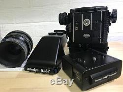 Near Mint Mamiya RZ67 pro II +AE Prism finder FE701+ 140mm M/L-A, 120 film back
