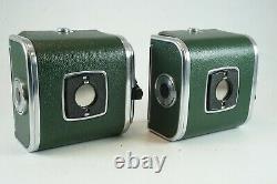 Near Mint RARE GREEN Hasselblad 500CM With A12 Back, A16 Back, Zeiss C 80/2.8