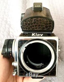 New! Kiev-88CM Set Spot TTL+Film Back 4.56 SLR Medium Format Camera Tested