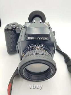 Pentax 645 Medium Format Camera with Pentax 75mm f2.8 Lens and 2 Film Backs