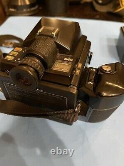 Pentax 645 Medium Format SLR Film Camera, And Two 120 Film Backs