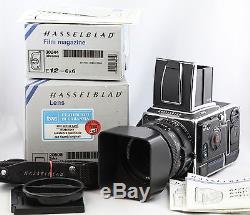 RARE Hasselblad 203FE Chrome With BOX +Planar 80MM FE T + E12 Film back 203