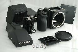 RARE MINT BOXEDContax 645 Medium Format SLR + AE Finder 120mm film back #4500